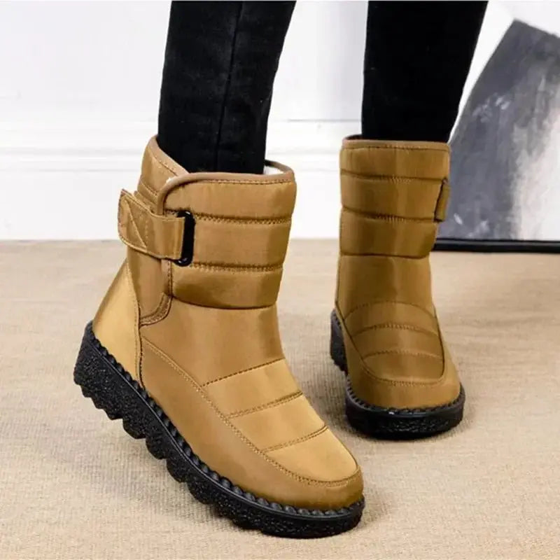 Women's Waterproof Boots Quilted Winter Ankle