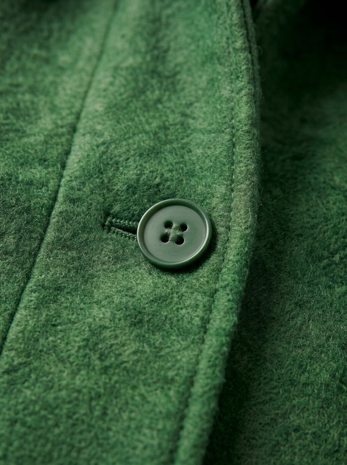 Women's Wool Blend Trench Coat High-Collar Button-Front Longline