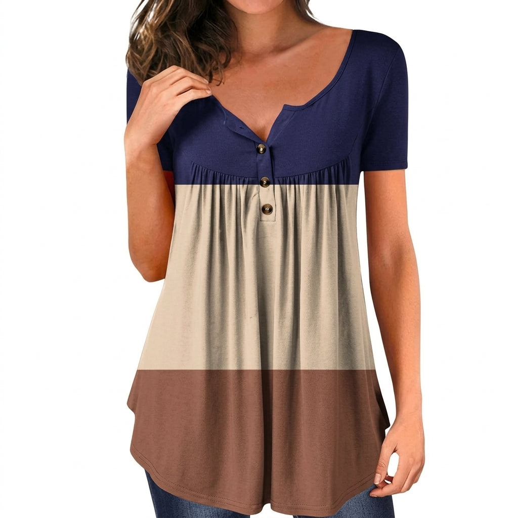 Rosie | Women's Relaxed Mandala-Print 3/4 Sleeve Swing Tunic with Tights & Boots