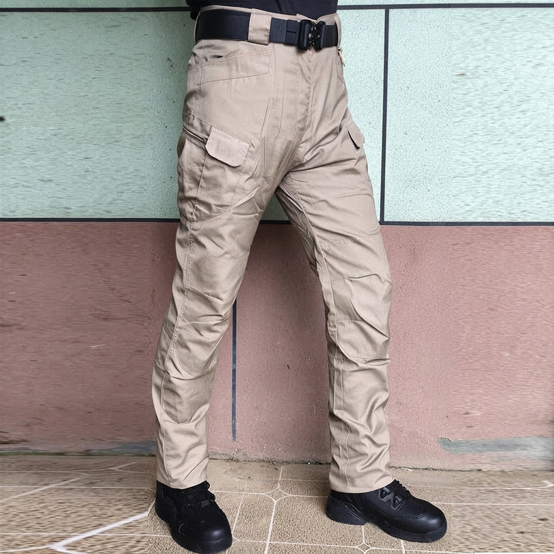 Men's Waterproof Tactical Cargo Trousers Multi-Pocket Reinforced