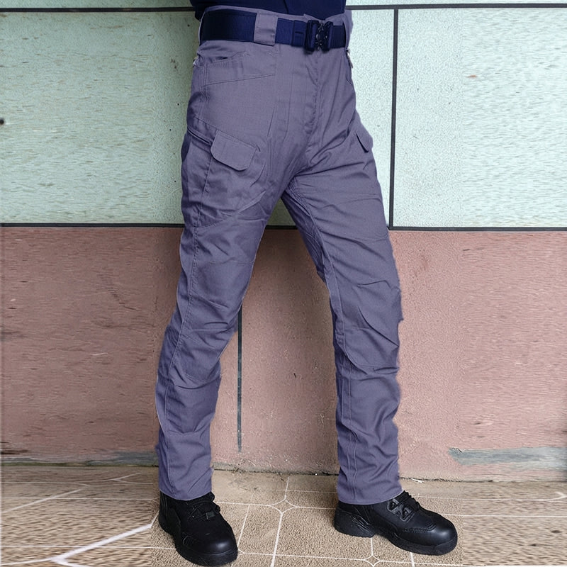 Men's Waterproof Tactical Cargo Trousers Multi-Pocket Reinforced
