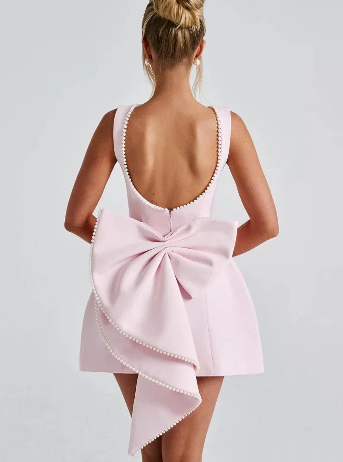 A-Line Mini Wedding Guest Dress Sleeveless Beaded Boat Neck