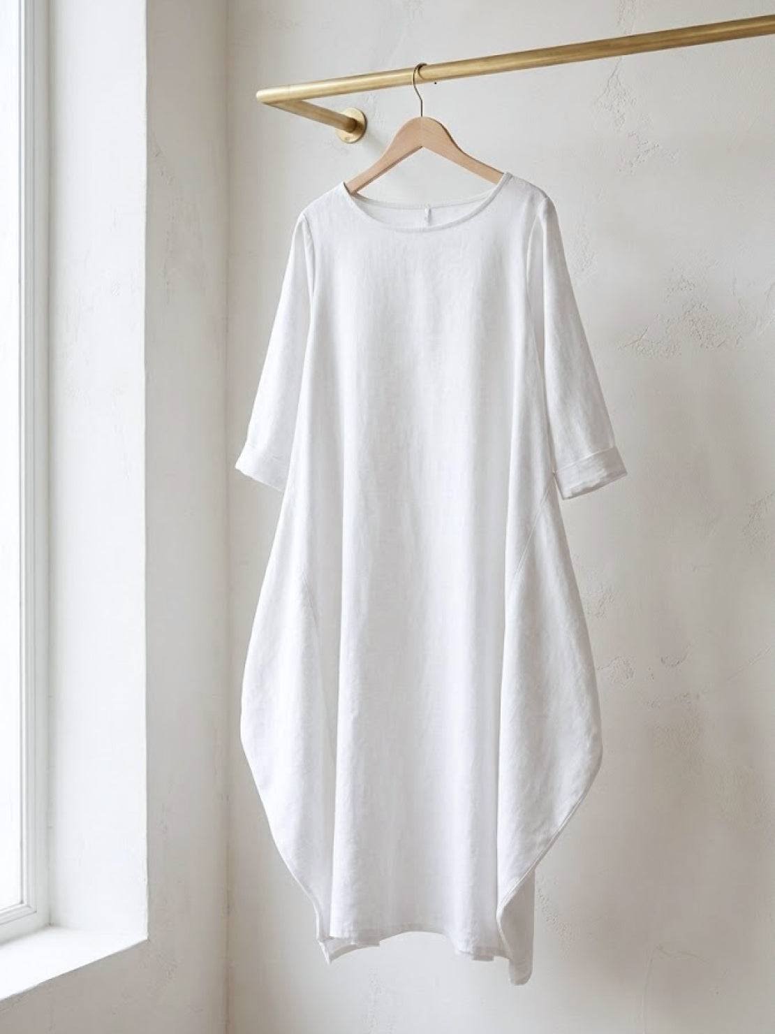 Boho Maxi Dress Oversized Batwing Sleeves