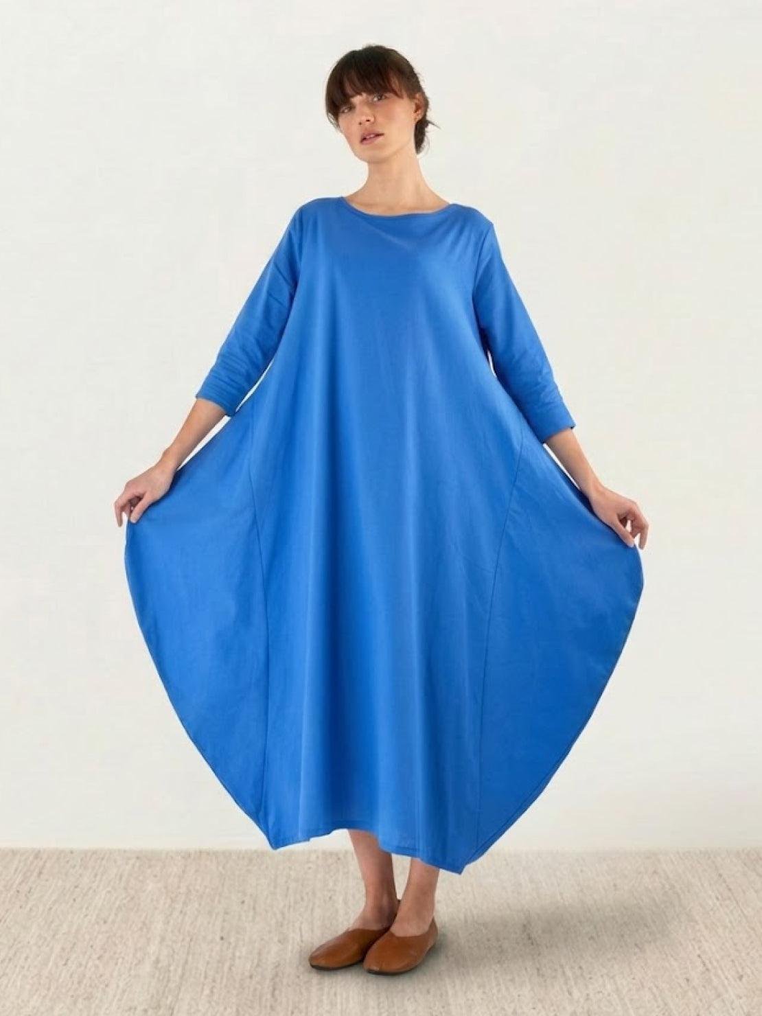 Boho Maxi Dress Oversized Batwing Sleeves
