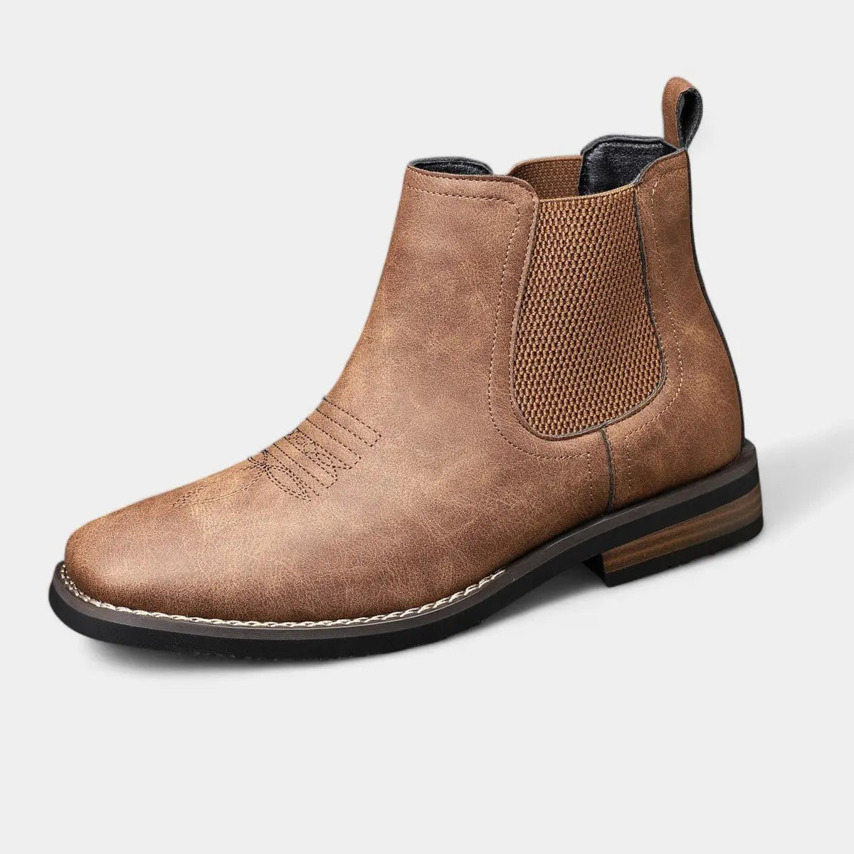 Men's Boots Chelsea Slip-On Western-Stitch Ankle Boots