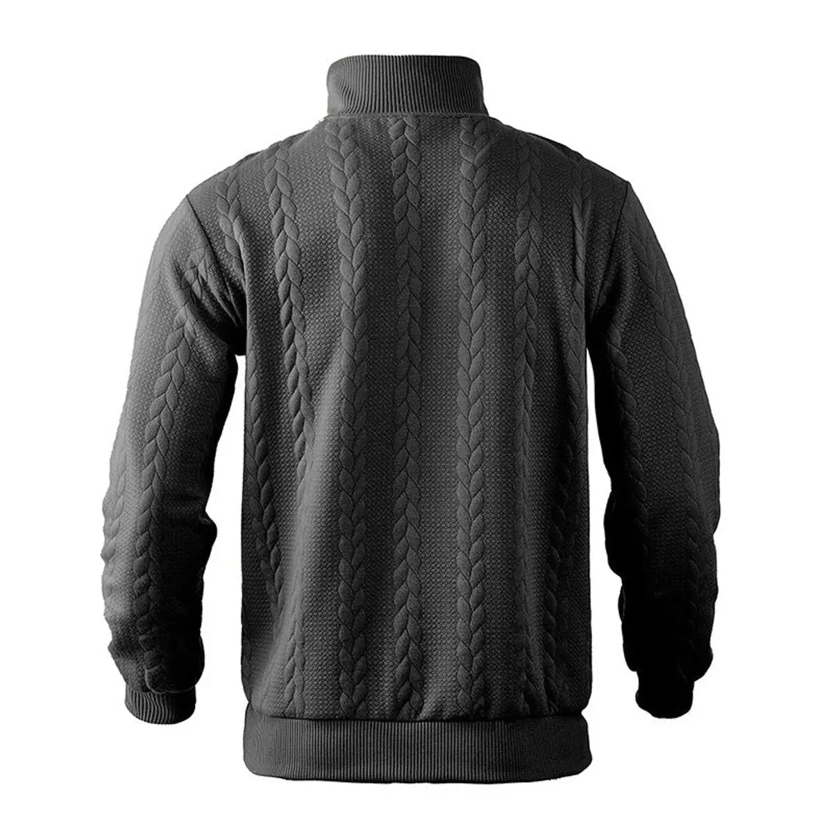 Men's Cable-Knit Quarter-Zip Pullover Mens Knit Sweater