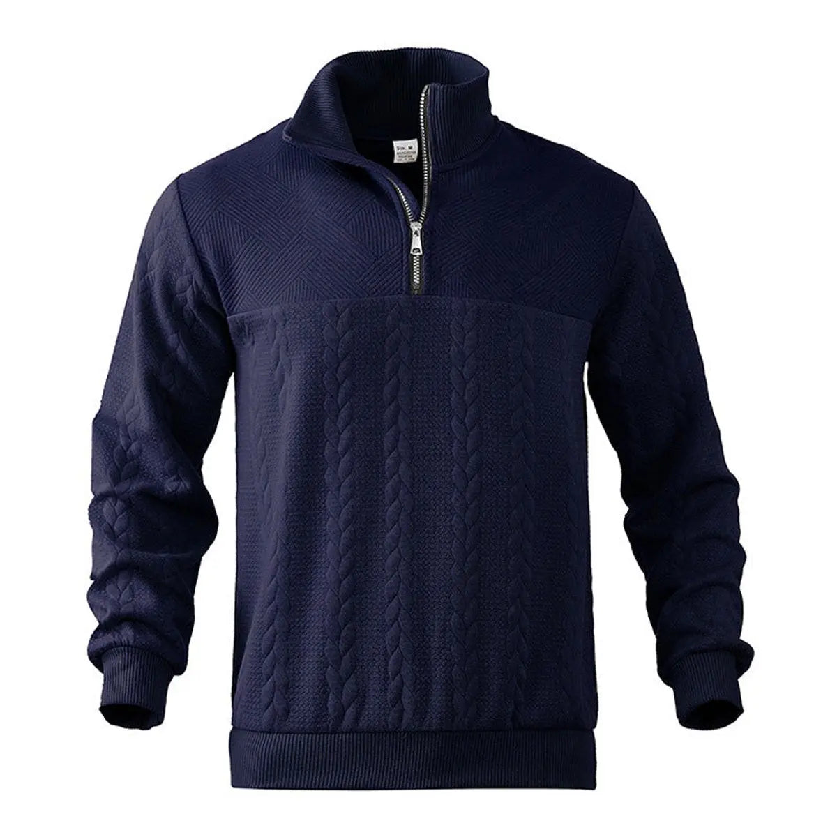 Men's Cable-Knit Quarter-Zip Pullover Mens Knit Sweater