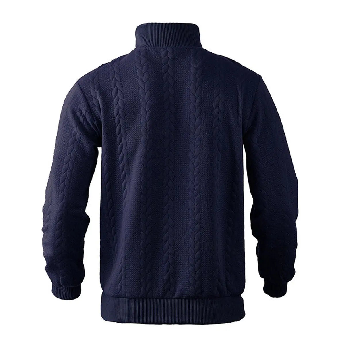 Men's Cable-Knit Quarter-Zip Pullover Mens Knit Sweater