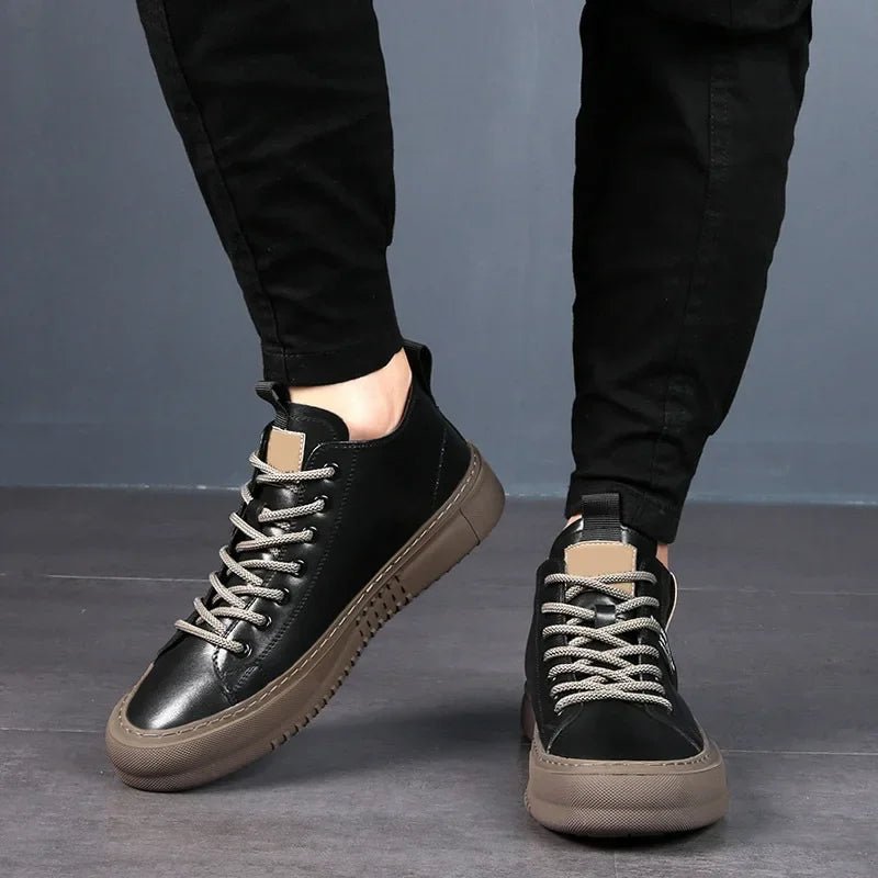 Men's Canvas High-Top Trainers Casual Lace-Up