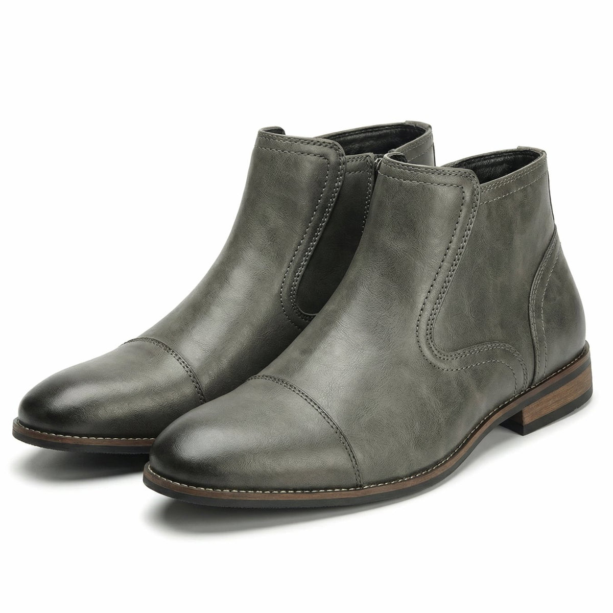 Men's Cap Toe Side-Zip Chelsea Boots