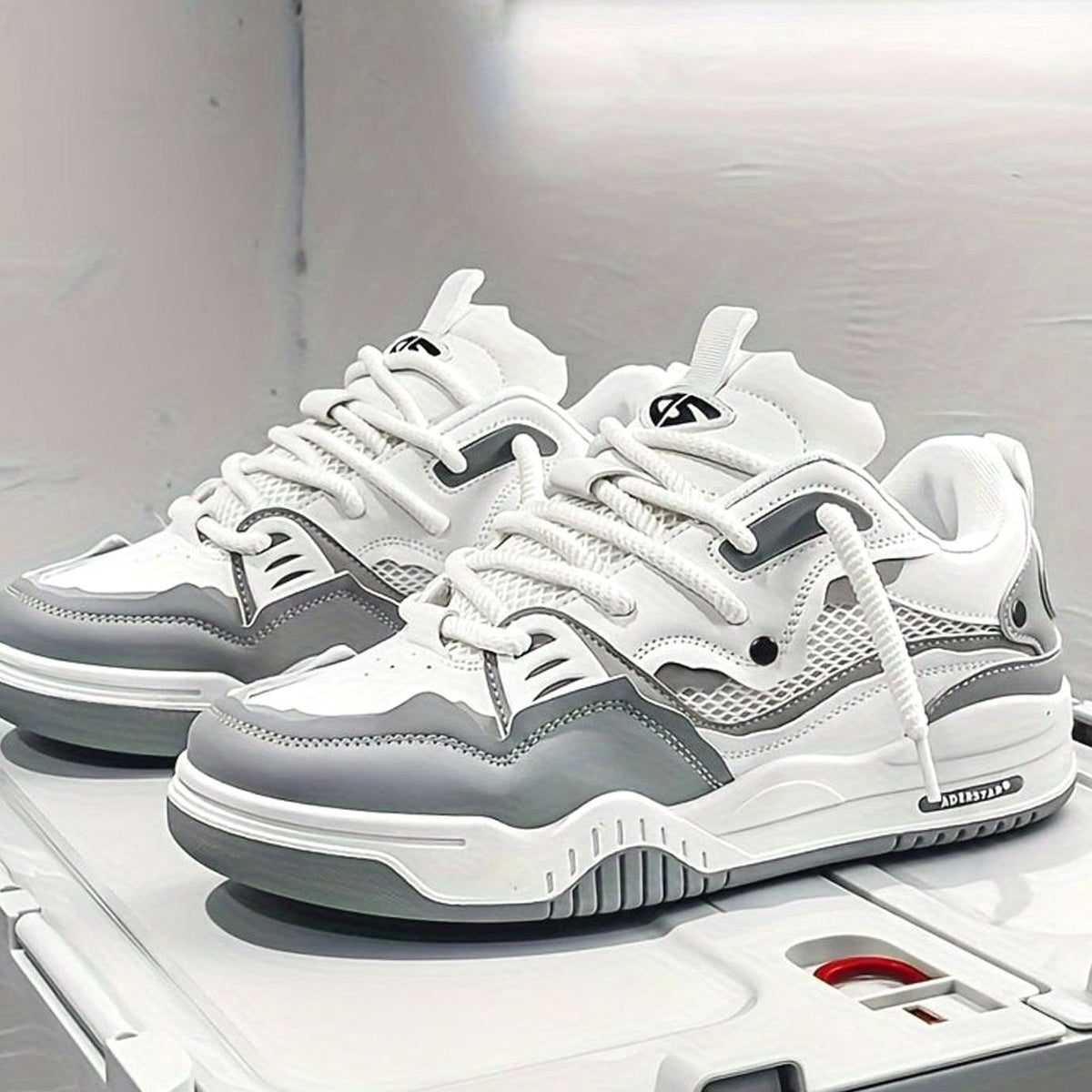 Men's Chunky Low-Top Lace-Up Casual Trainers