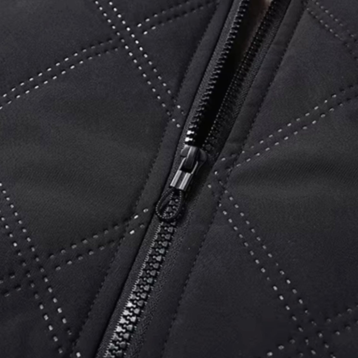 Men's Fleece-Lined Quilted Windproof Winter Jacket