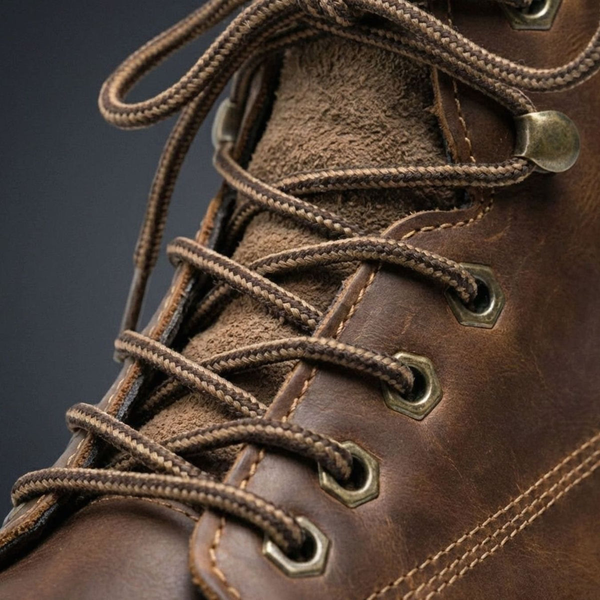 Men's Full-Grain Leather Lace-Up Ankle Boots