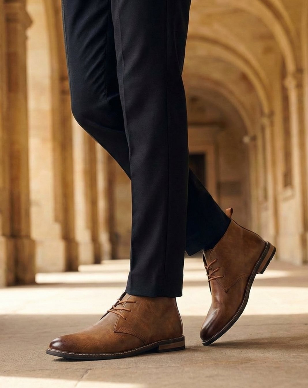 Men's Full-Grain Leather Lace-Up Chukka Boots Alder