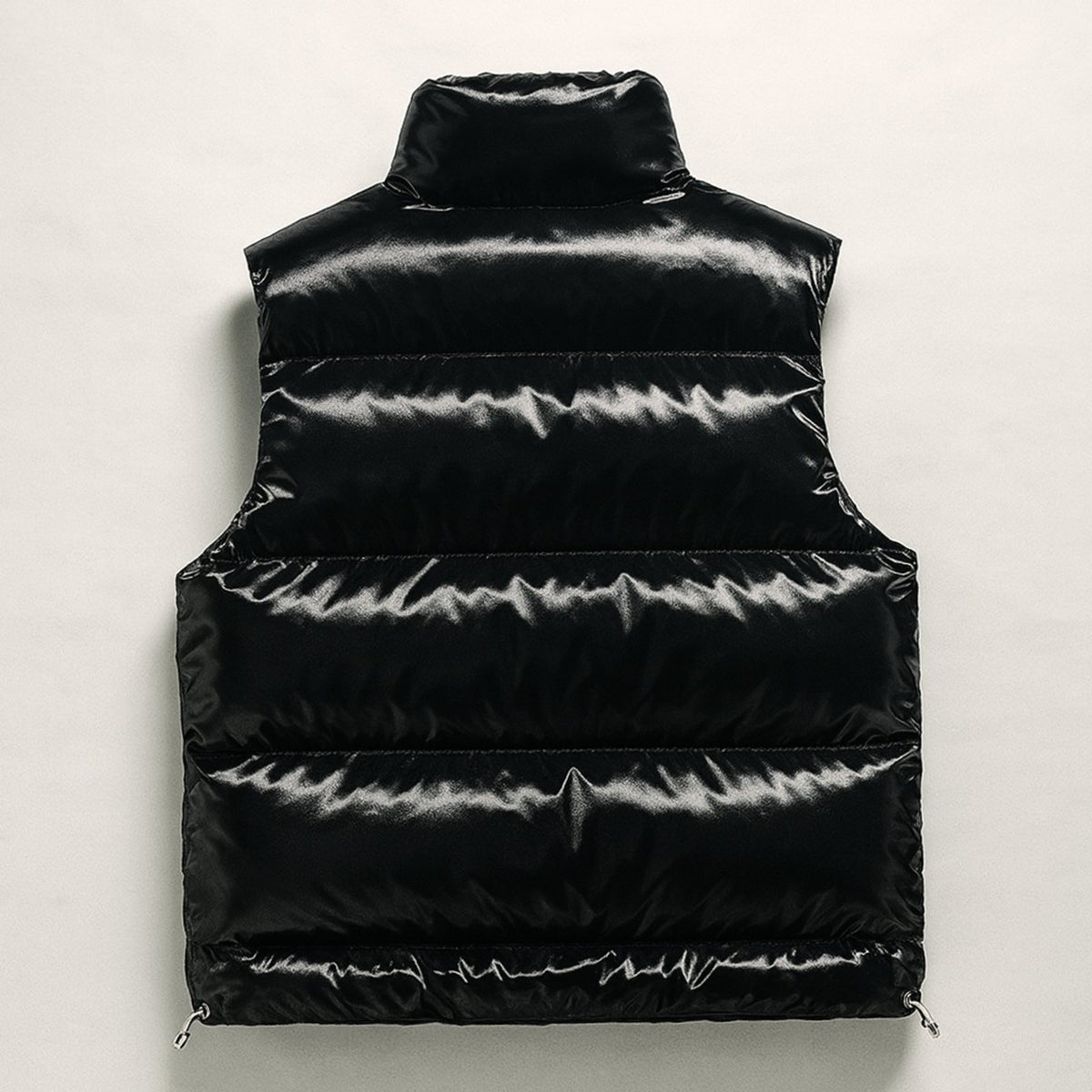Men's High-Collar Quilted Puffer Gilet Cotton-Blend Vest