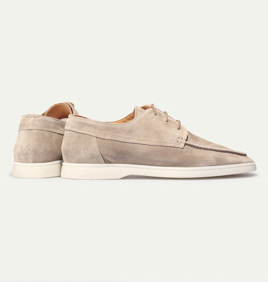 Men's Lace-Up Loafers Rounded Toe Moccasin Style
