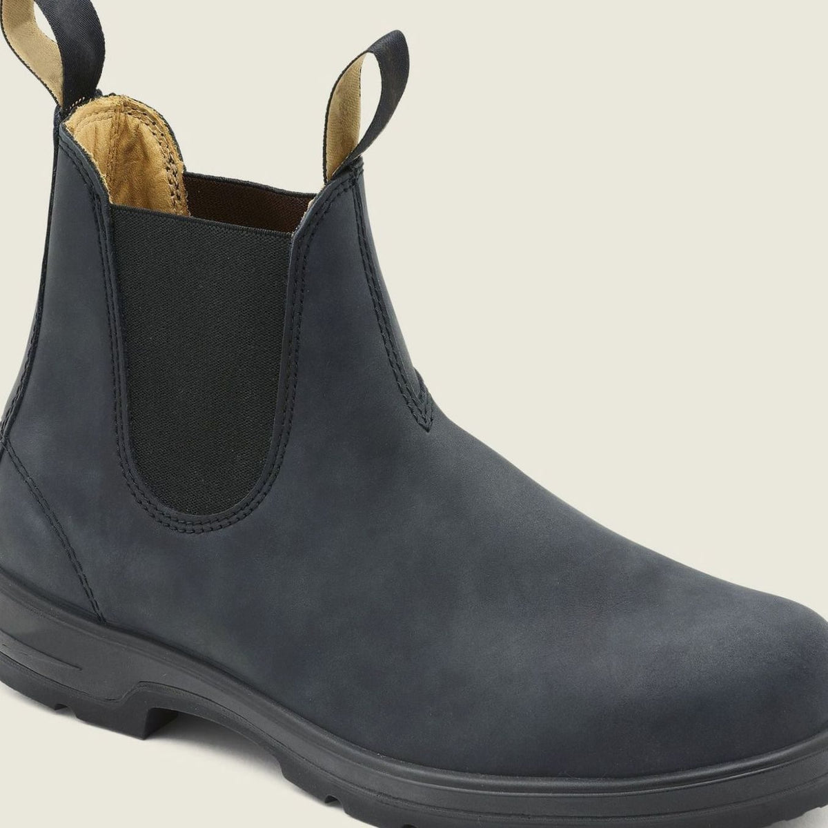 Men's Leather Slip-On Chelsea Boots - Blue