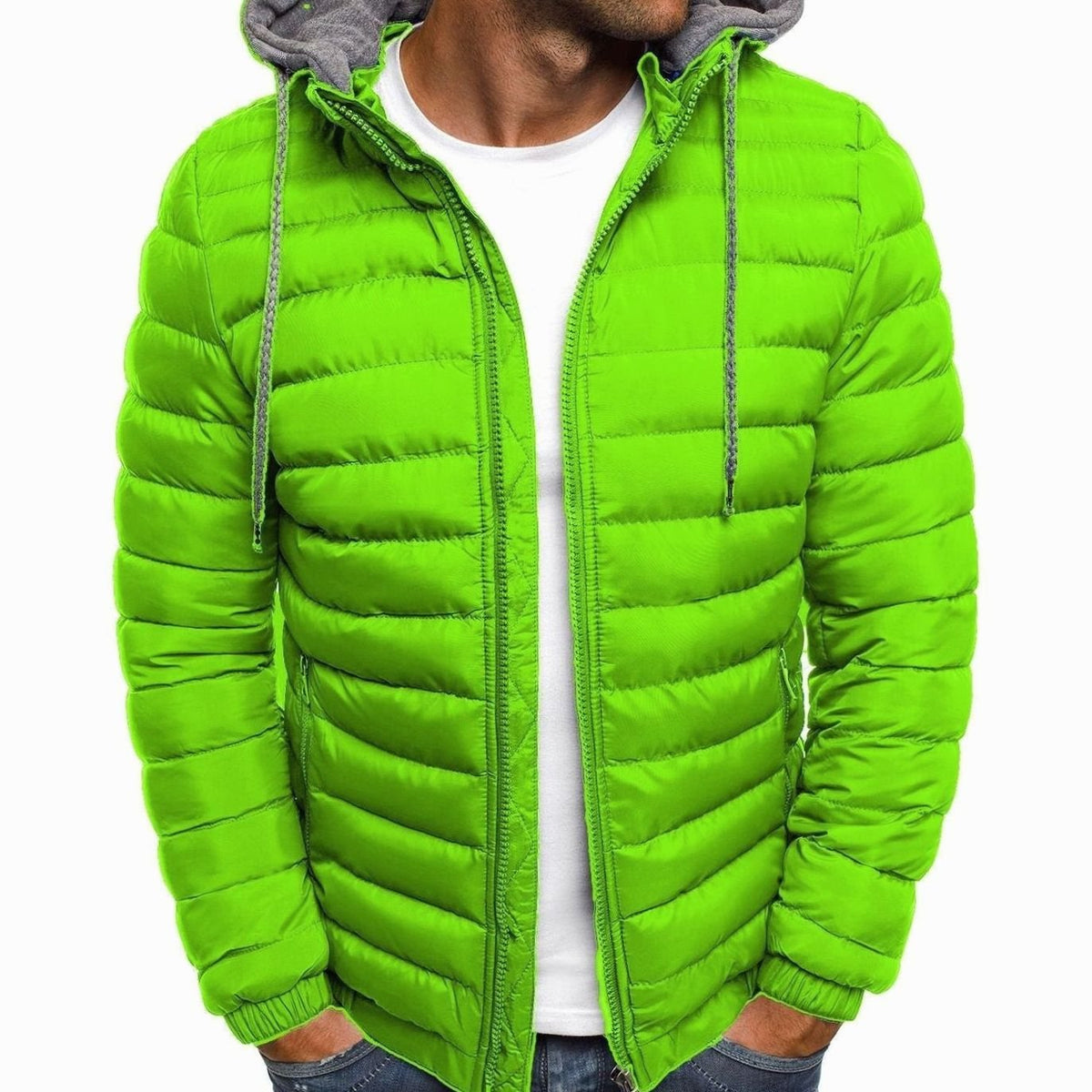 Men's Lightweight Quilted Hooded Puffer Jacket