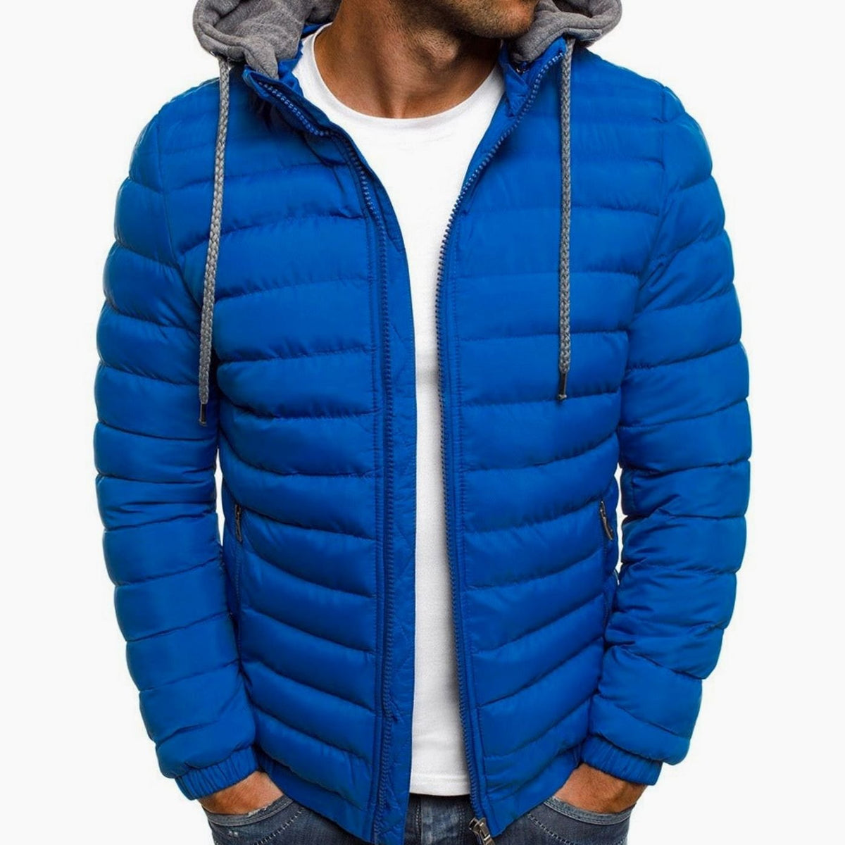 Men's Lightweight Quilted Hooded Puffer Jacket