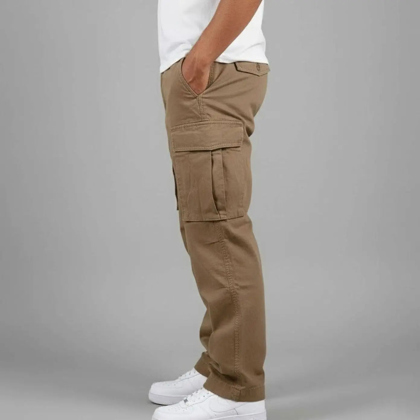 Men's Relaxed Fit Cargo Pants Multi-Pocket Streetwear Trousers