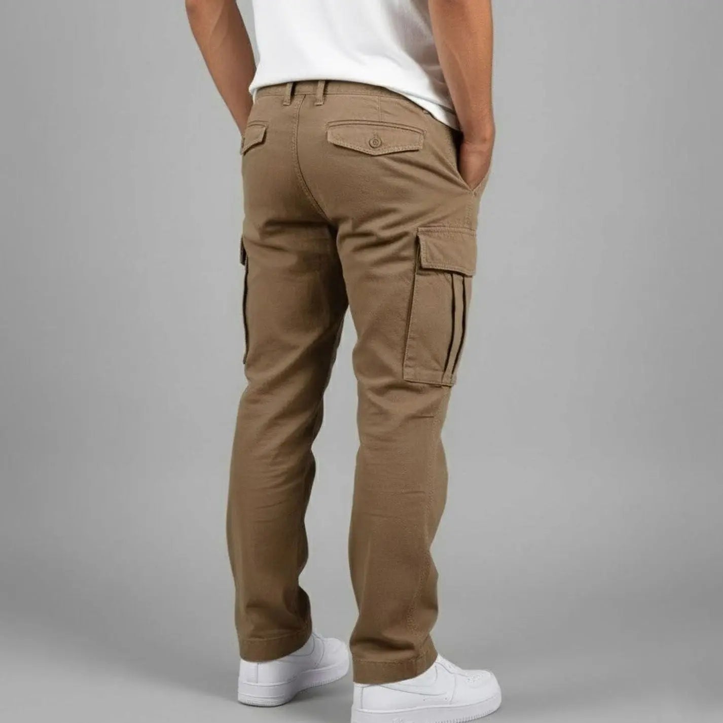 Men's Relaxed Fit Cargo Pants Multi-Pocket Streetwear Trousers