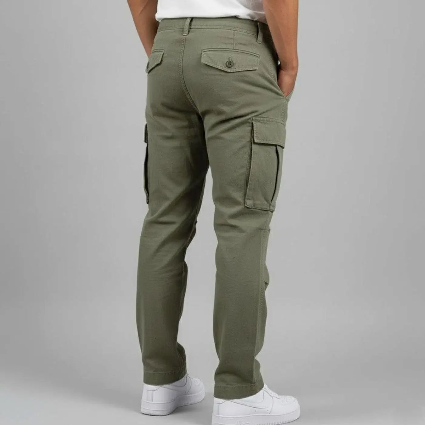 Men's Relaxed Fit Cargo Pants Multi-Pocket Streetwear Trousers