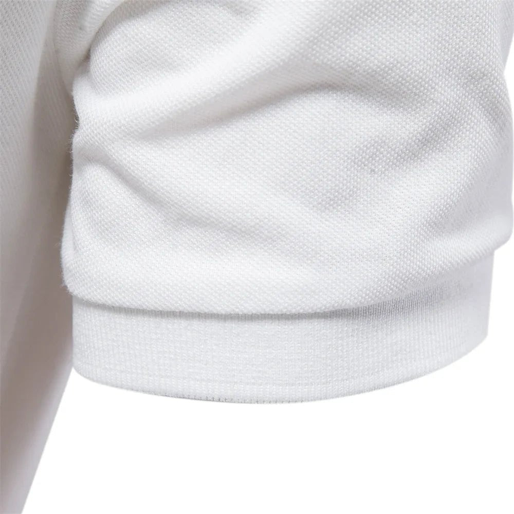Men's Short Sleeve Polo Shirt Button Placket Giraffe Emblem
