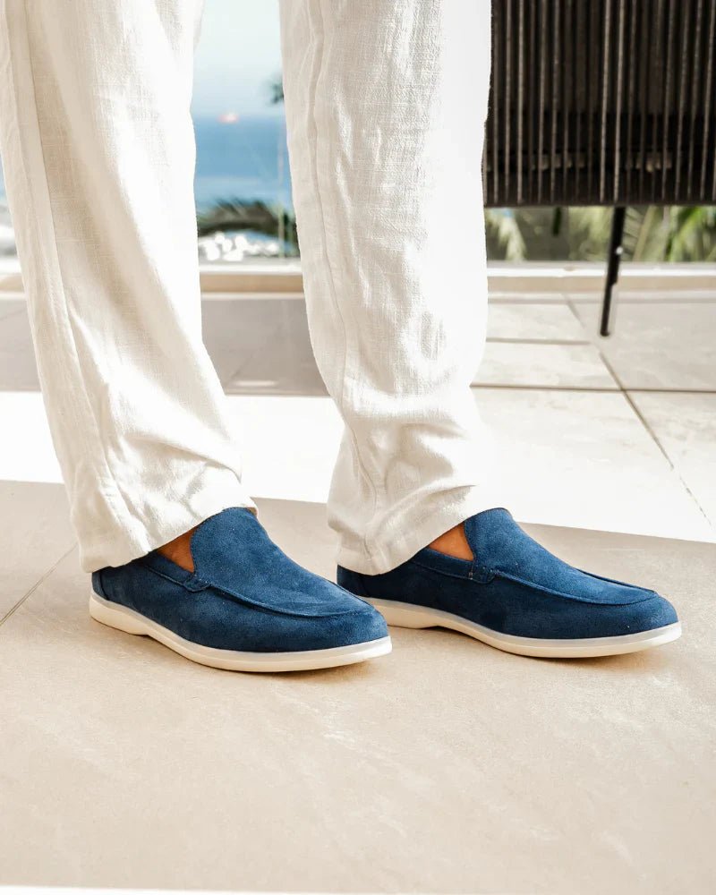 Men's Slip-On Loafers Casual Comfort Flat Sole - Blue