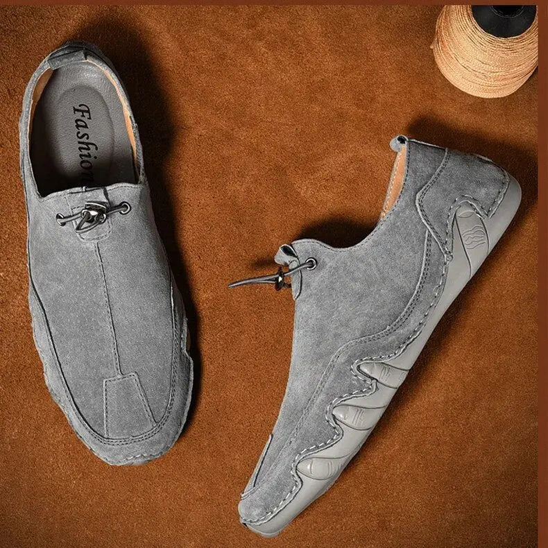 Men's Slip-On Trainers Closed-Toe Toggle Fastener Comfort - Gray