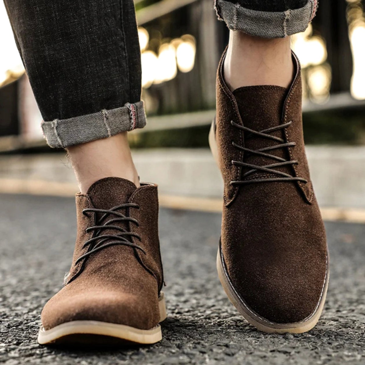 Men's Soft-Suede Lace-Up Chukka Boots