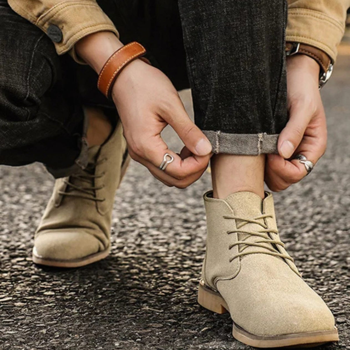 Men's Soft-Suede Lace-Up Chukka Boots