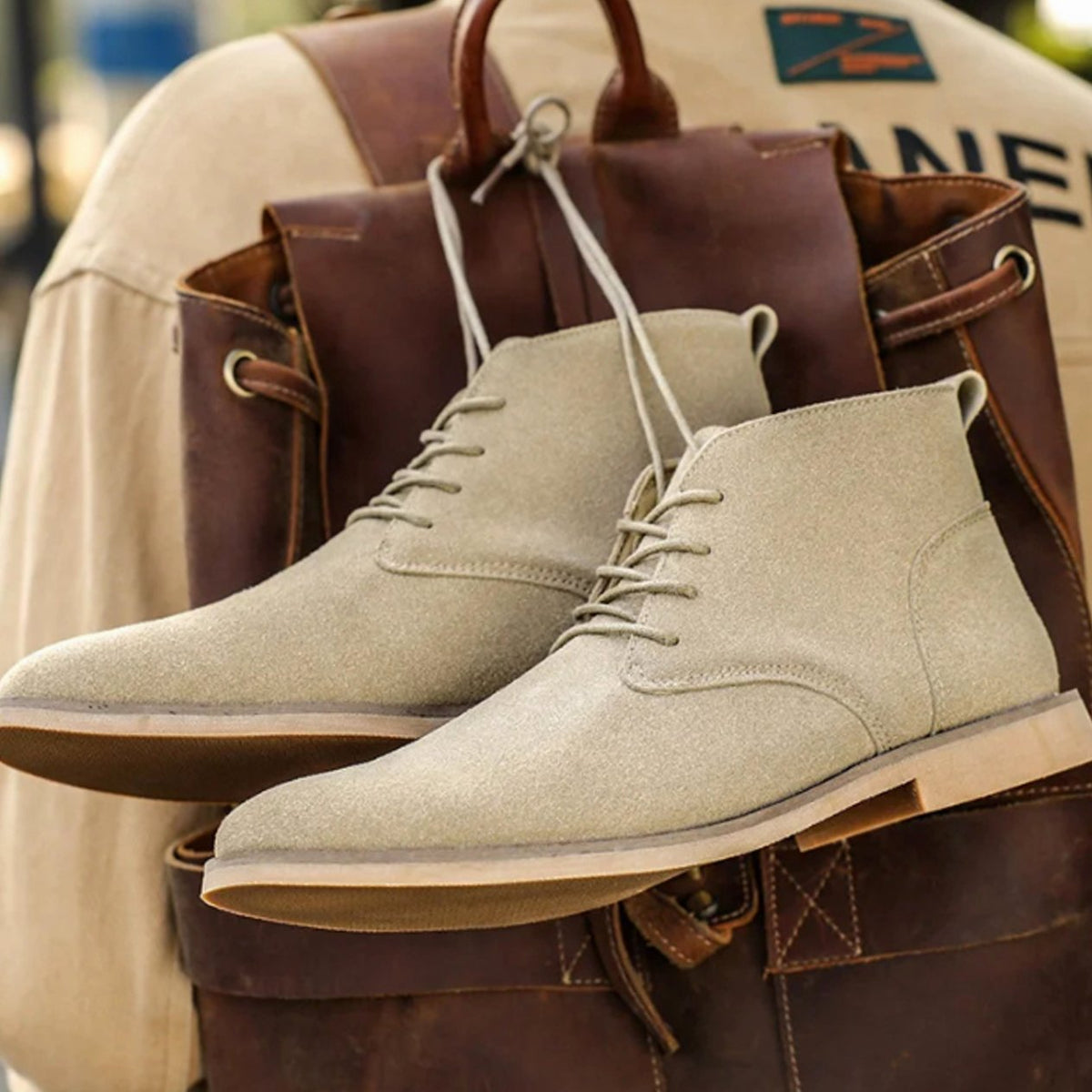 Men's Soft-Suede Lace-Up Chukka Boots