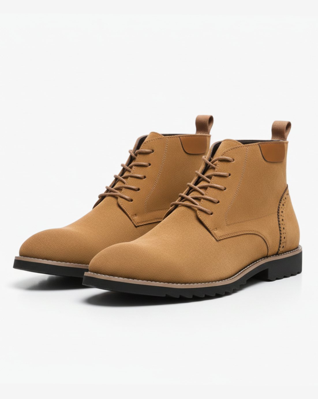 Men's Suede-Feel Lace-Up Chukka Boots - Khaki