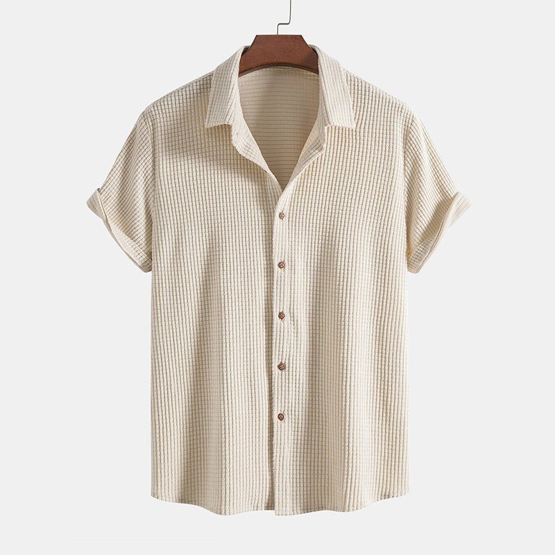 Men's Two Piece Set Short Sleeve Shirt Drawstring Shorts