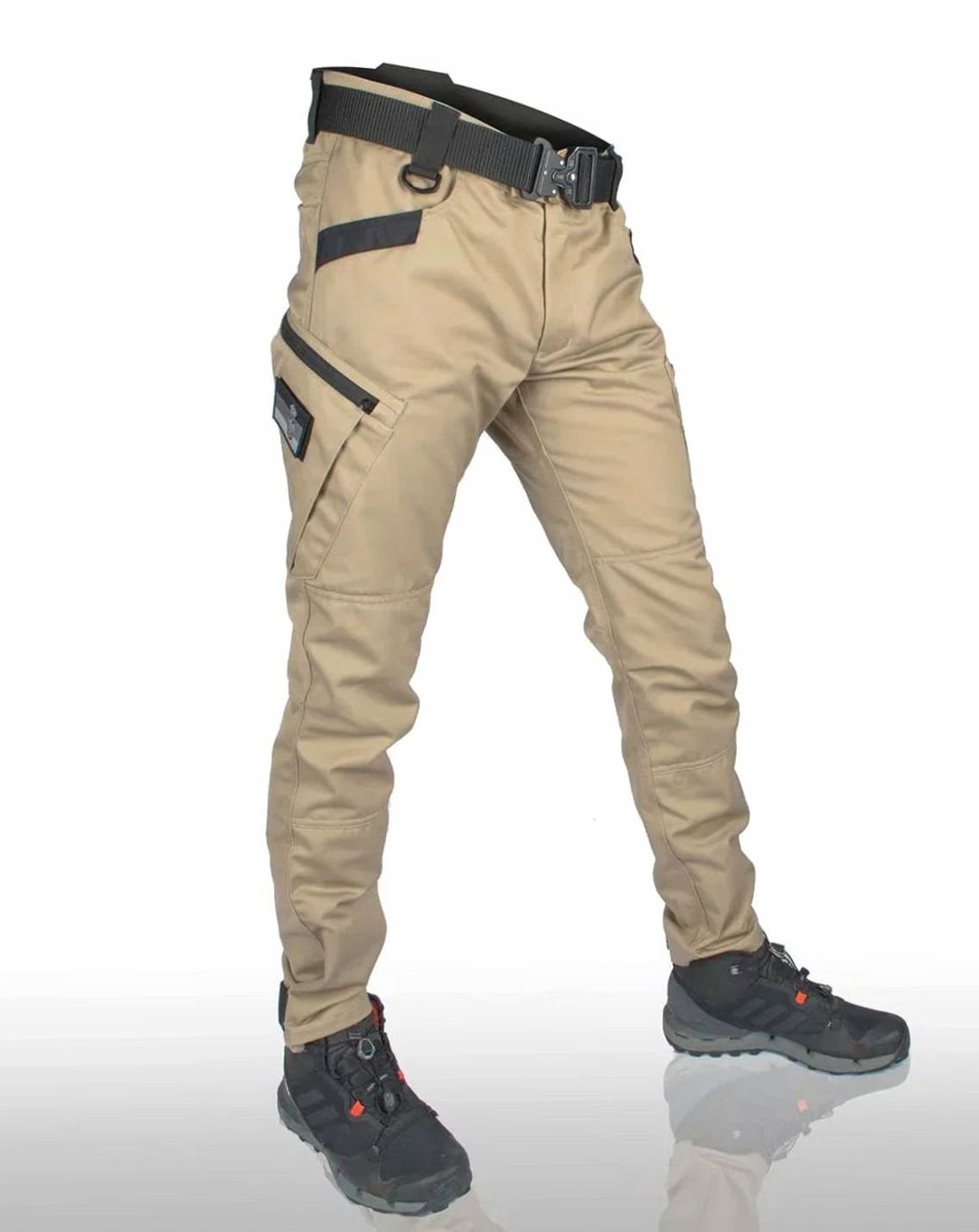 Men's Waterproof Tactical Cargo Trousers Multi-Pocket Reinforced