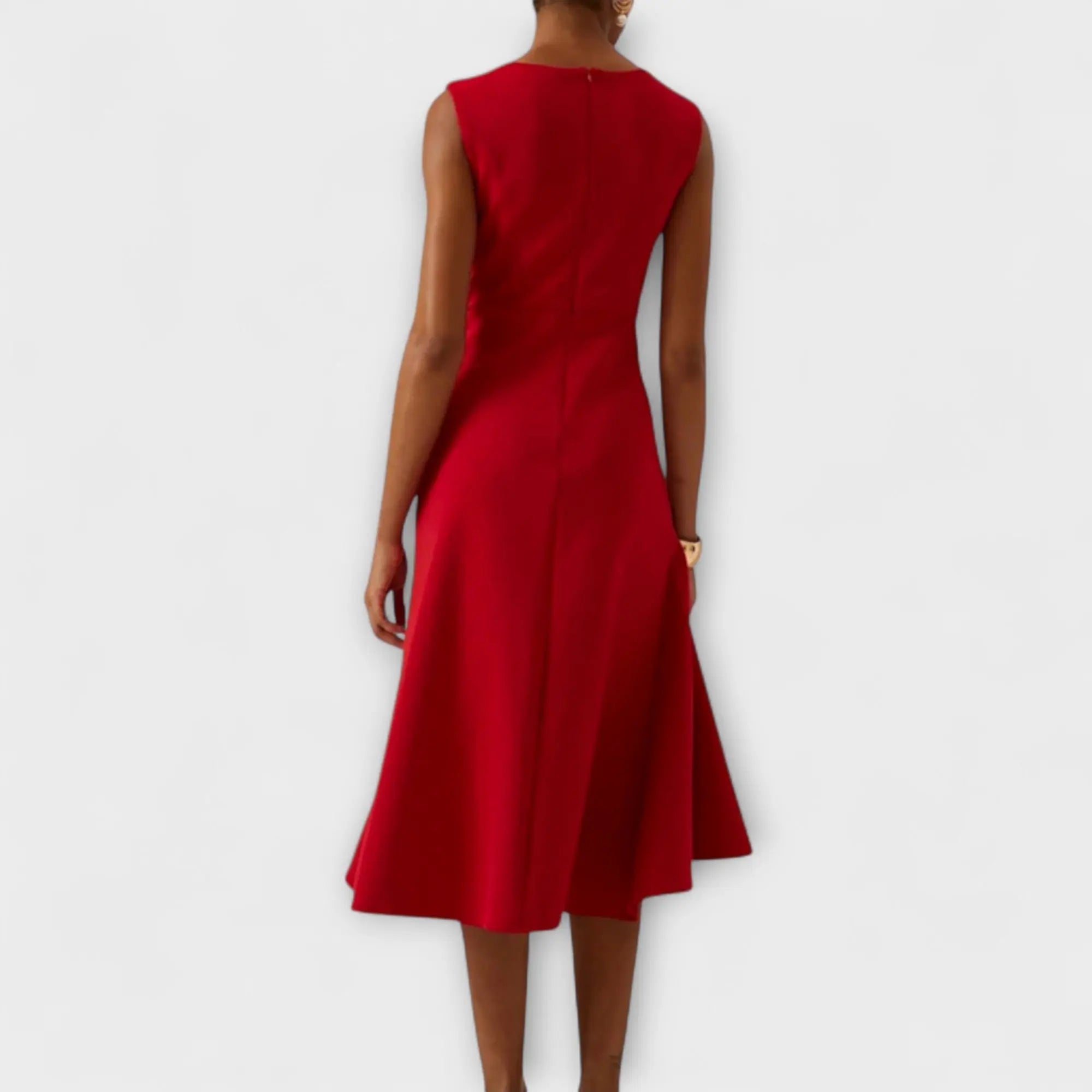 Midi Dress Asymmetric Sleeveless Sophisticated Formal