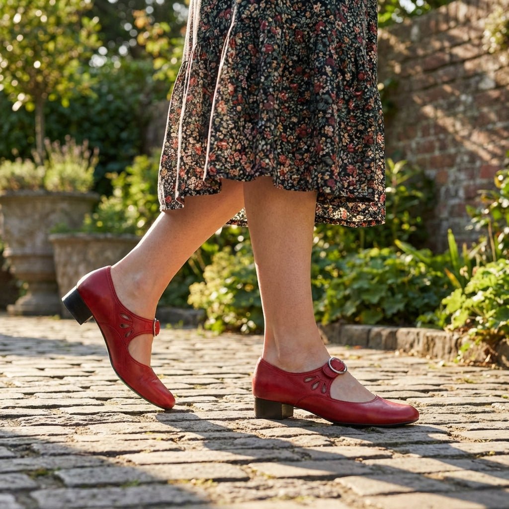 Orthopedic Mary Jane Shoes Round Toe Block Heel