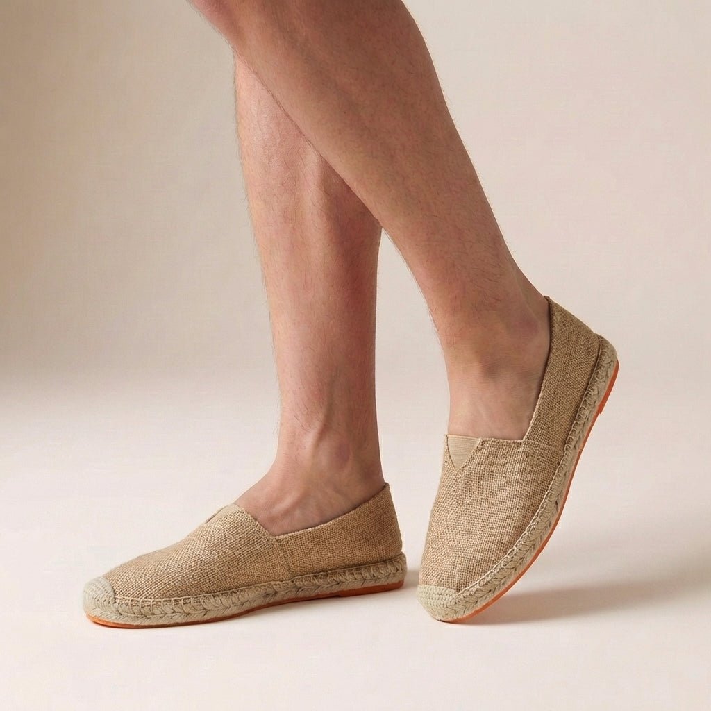 Orthopedic Slip-On Espadrilles Jute Sole Support - Brown