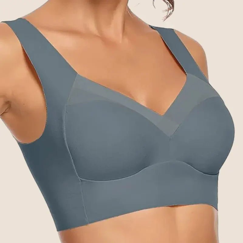 Plus Size V-Neck Moulded Cup Bra Pull-On Design