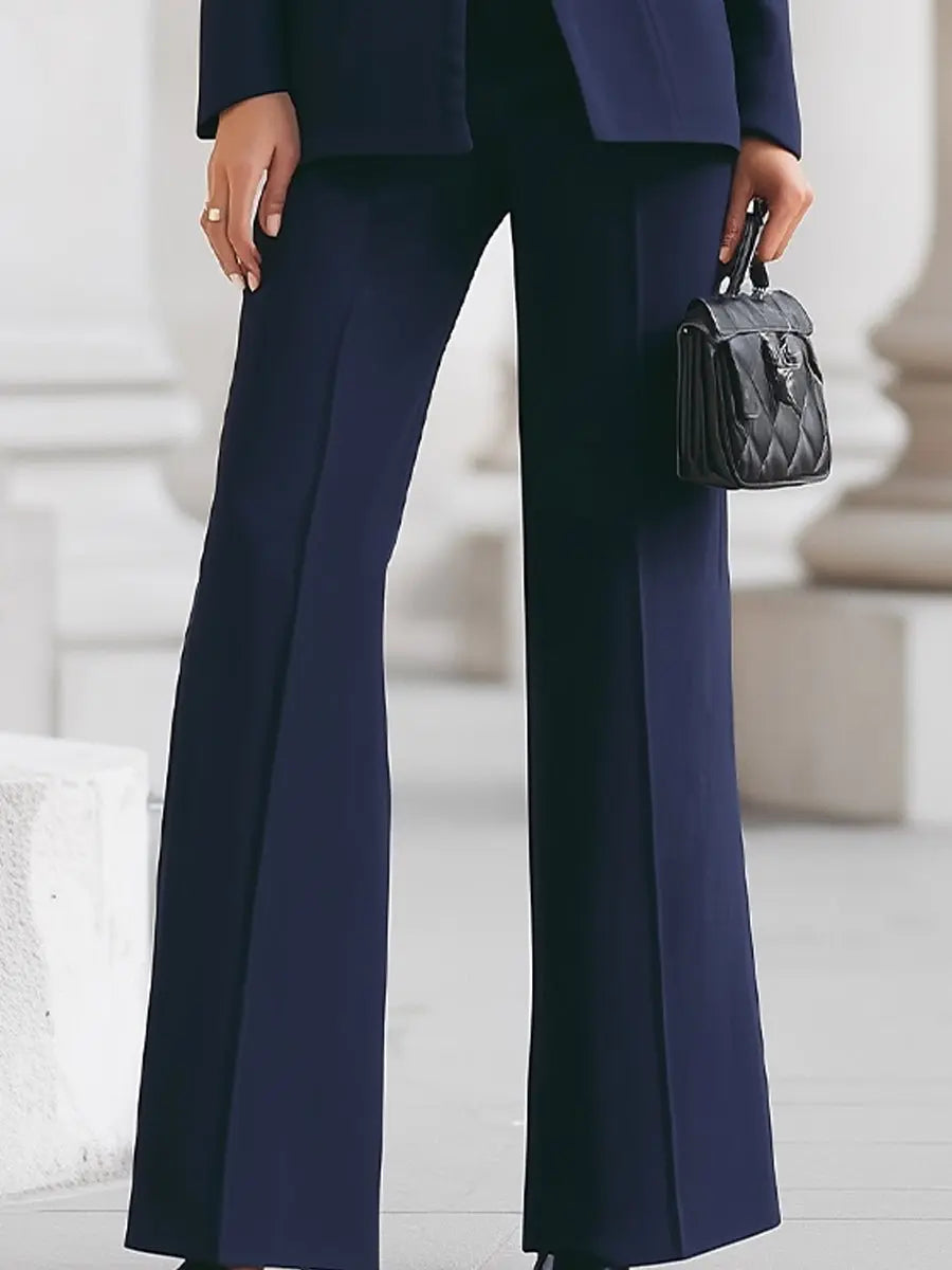 Tailored Blazer Trouser Suit Set Structured Professional