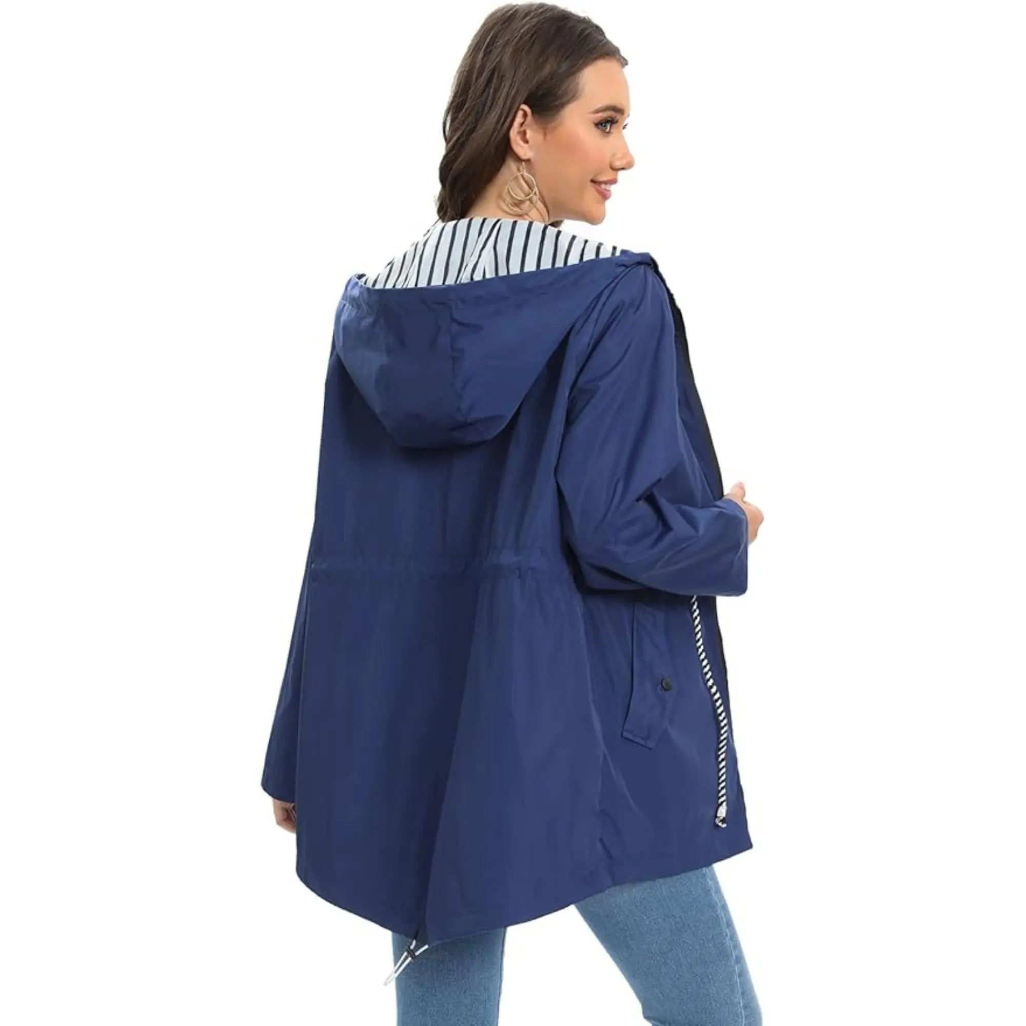 Waterproof Hooded Parka Adjustable Drawstring Breathable