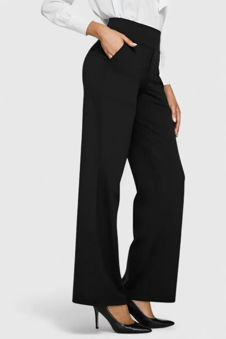 Wide Leg Trousers High Waist Straight Leg Relaxed Fit