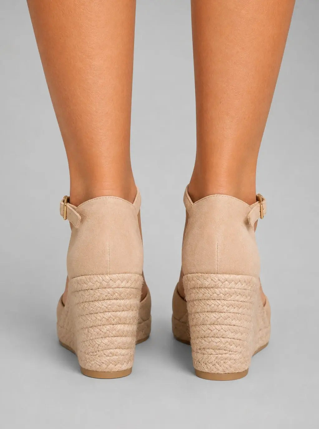 Women's Black Closed Toe Espadrille Wedge Sandals Ankle Strap