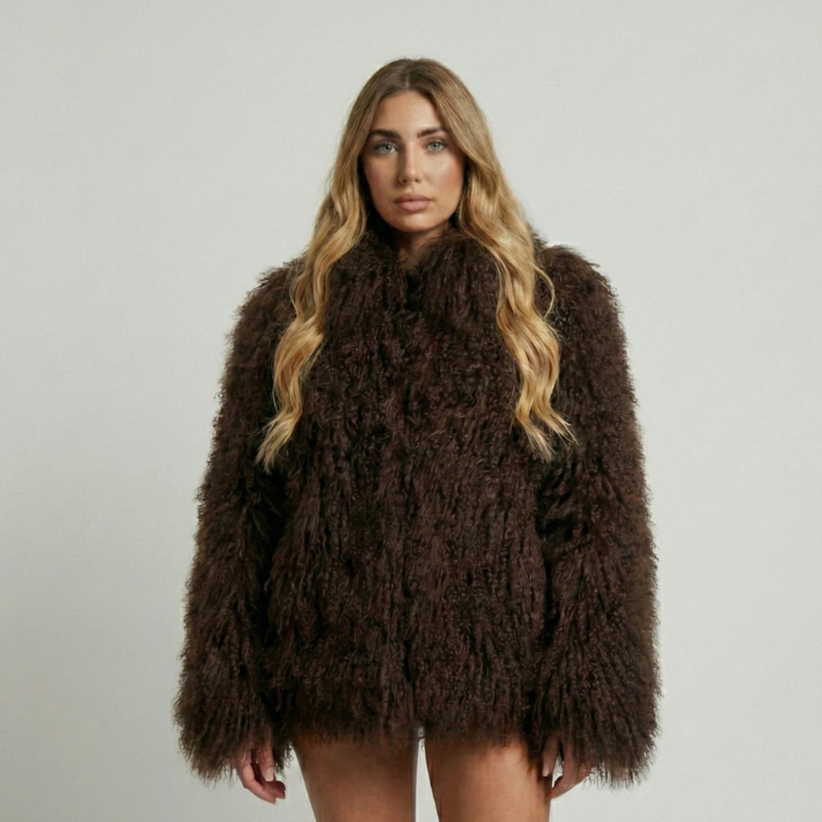Women's Chic Shaggy Faux Fur Short Jacket