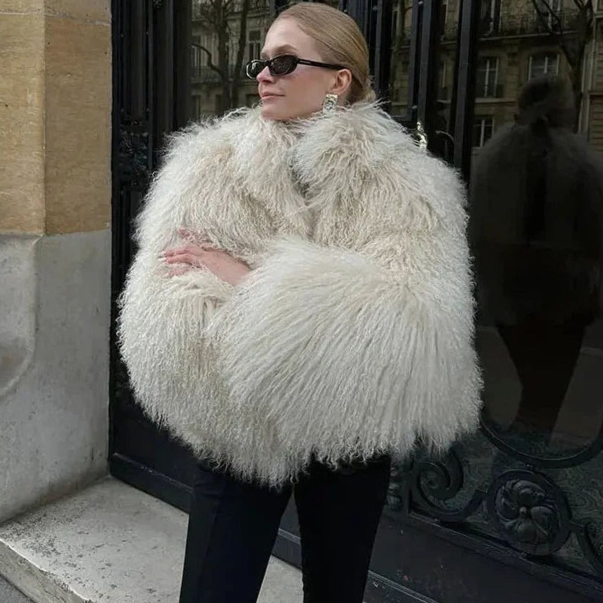 Women's Chic Shaggy Faux Fur Short Jacket