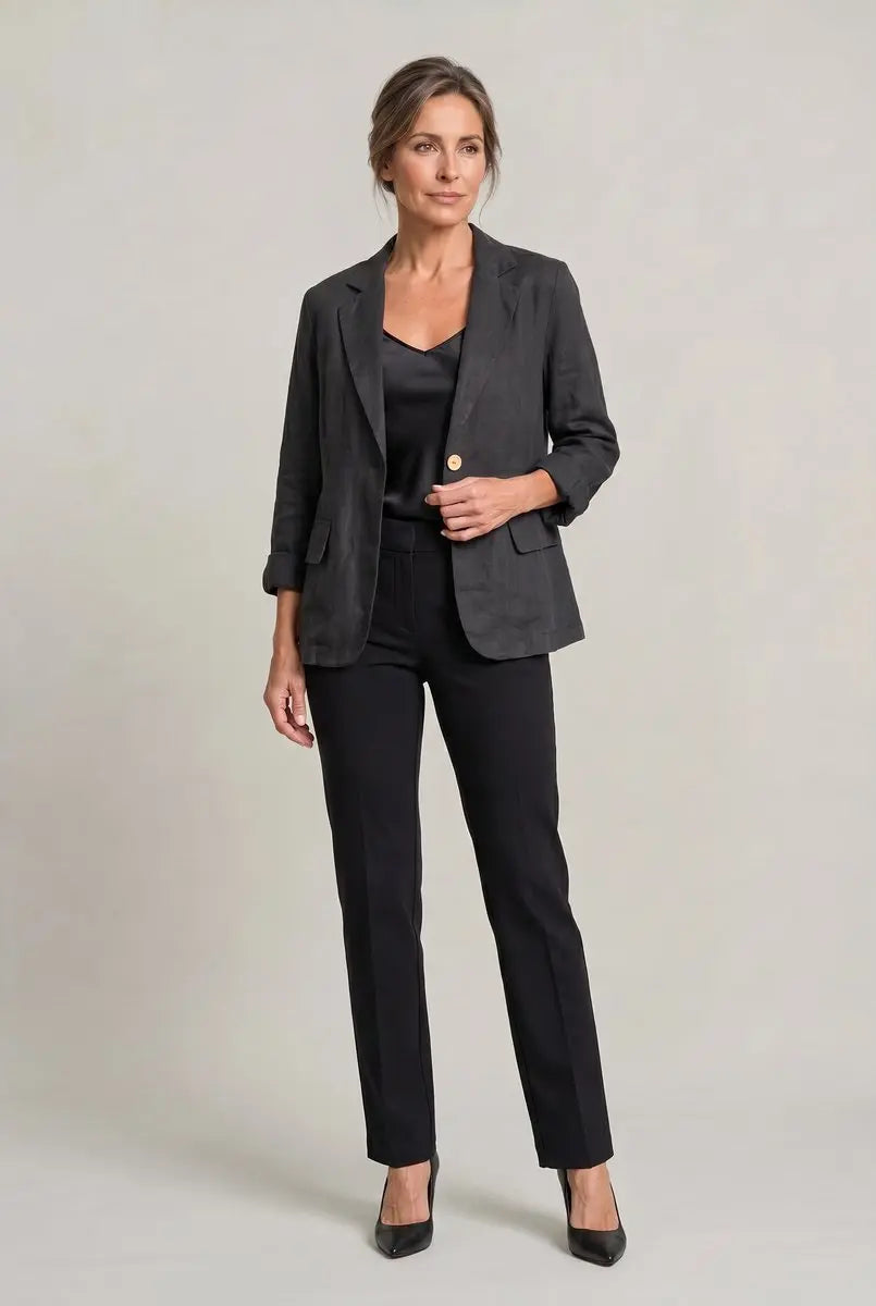 Women's Coat Lightweight Single-Button Relaxed Blazer Jacket