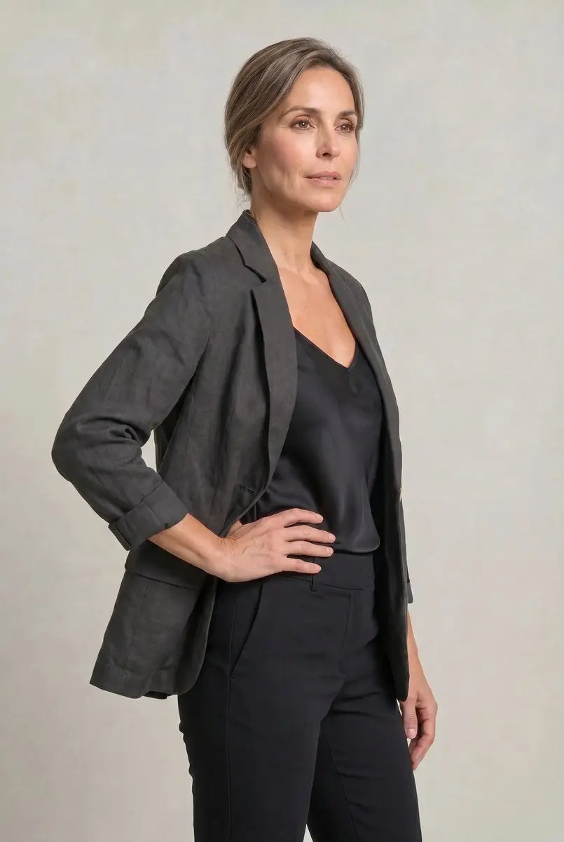 Women's Coat Lightweight Single-Button Relaxed Blazer Jacket
