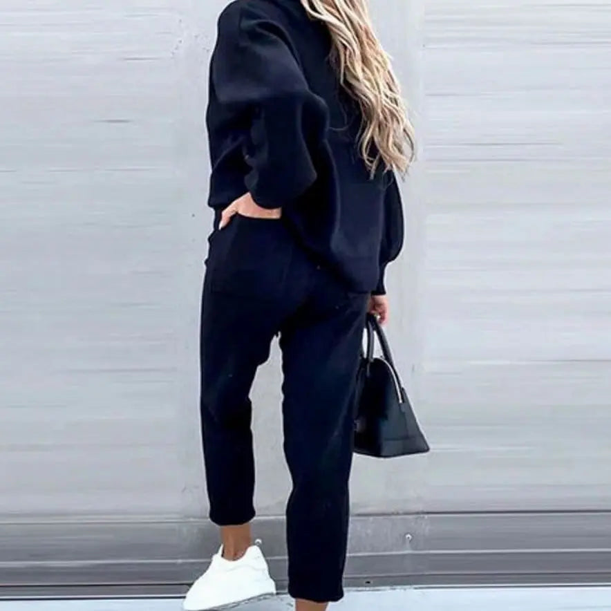 Women's Cosy Two-Piece Tracksuit Outfit Relaxed Jogger Set