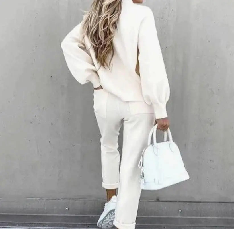 Women's Cosy Two-Piece Tracksuit Outfit Relaxed Jogger Set