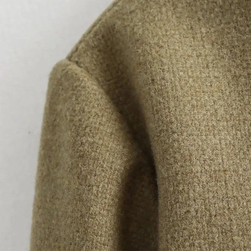 Women's Cropped Bomber Jacket Button Front Long Sleeve
